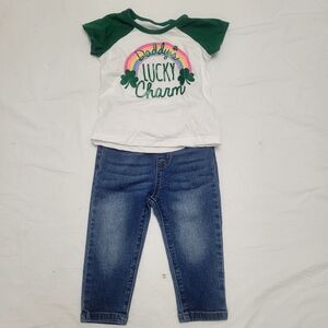 Baby Jeans, 12-18M And T-shirt, 18M Set,